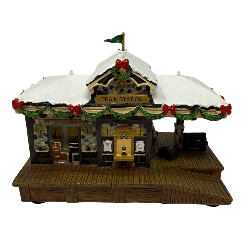Hawthorne Village Train Station Railroad Accessory Village Christmas Brown White